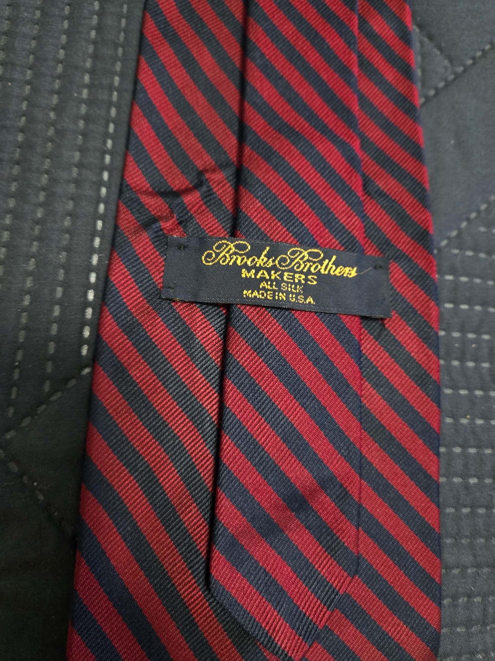 Brooks Brothers Red & Navy Striped Silk Tie